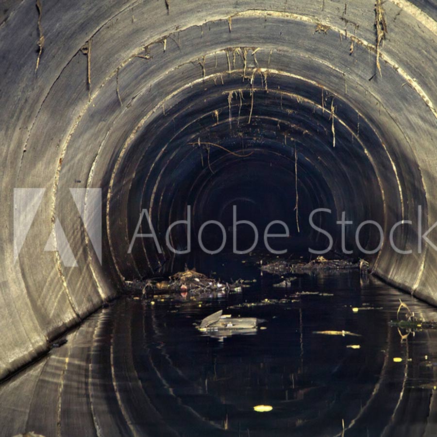 Müll und Pflanzenwuchs